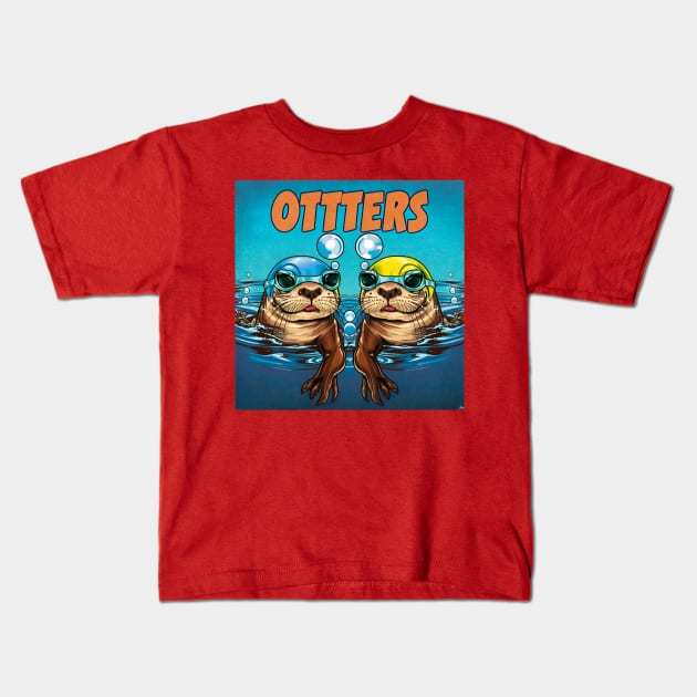 Significant Otters Kids T-Shirt by OldSchoolRetro